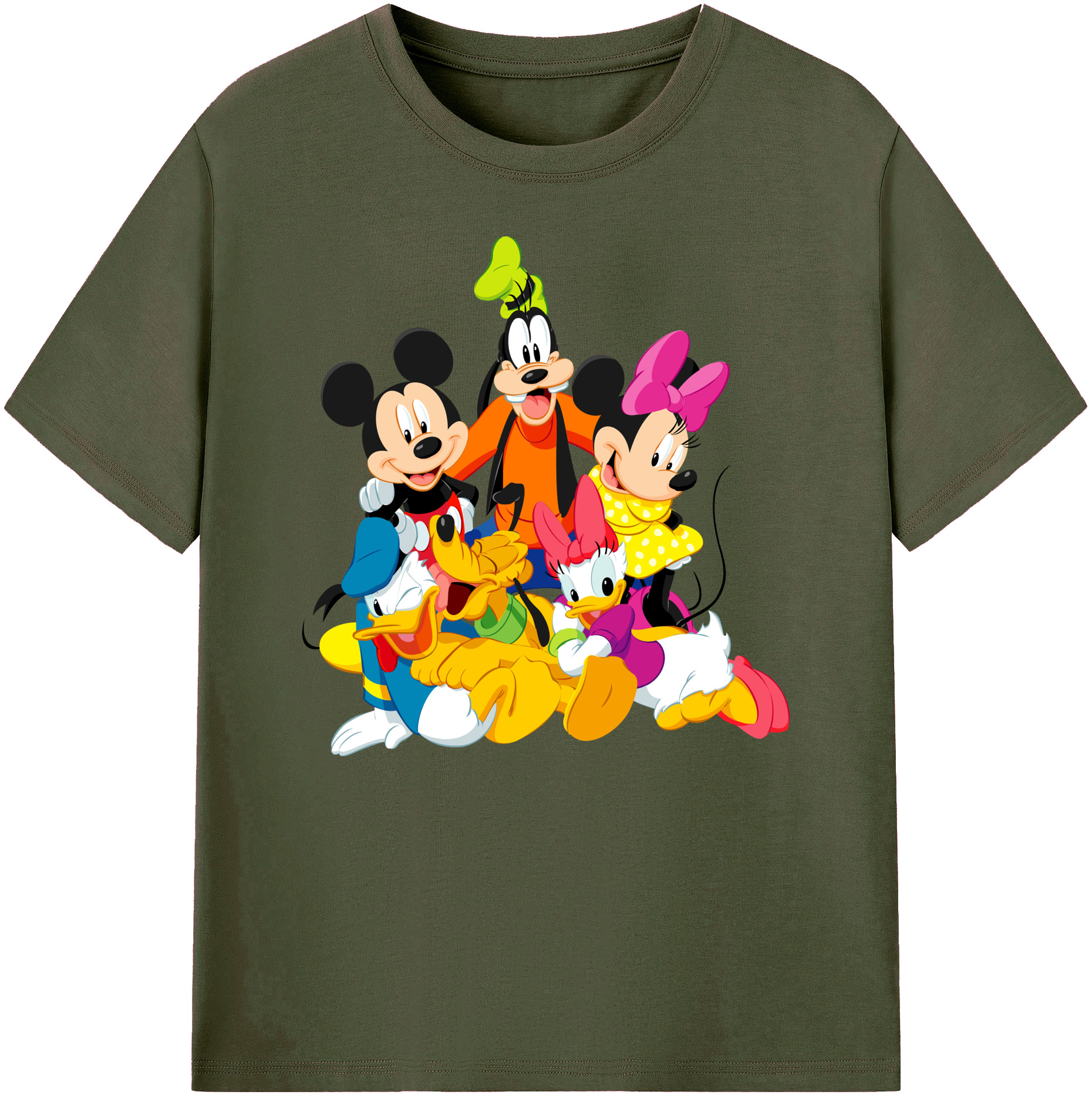 ミッキーマウス Mickey Mouse 綿100％ メンズ半袖Tシャツ｜肌触りやわらか＆通気性